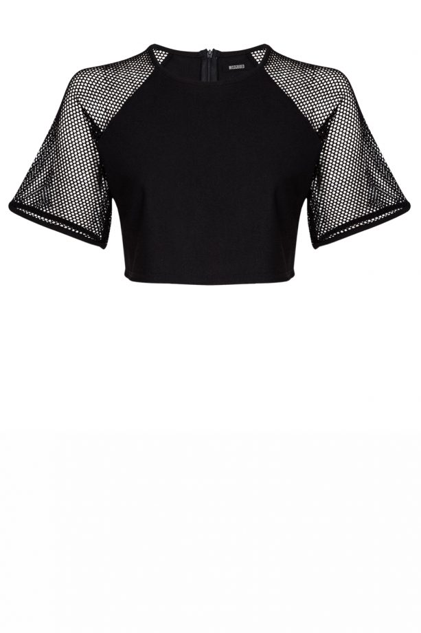 Nicole Scherzinger X Missguided Black Crop Top, £20
