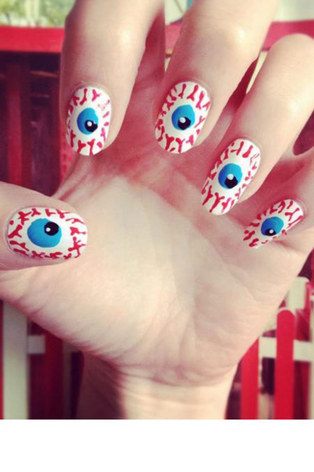 Halloween Nails: Evil Eyes