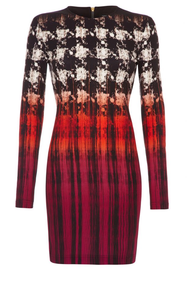 Forever Unique Houndstooth And Ombre Fitted Dress, £165