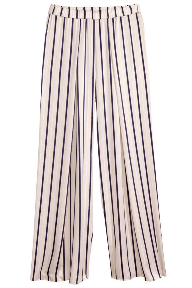 H&M Wide Satin Trousers, Was £14.99, Now £6