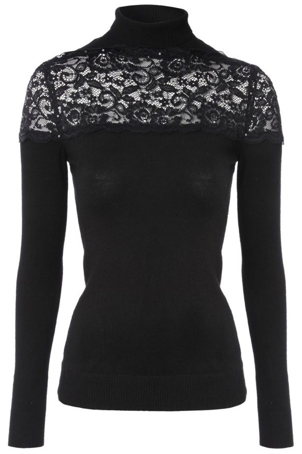 Jane Norman Lace Panel Polo Neck, £35