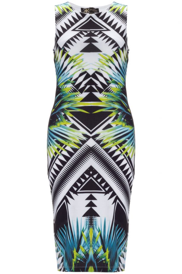 Kardashian Kollection At Lipsy Geo Tribal Bodycon Dress, £55
