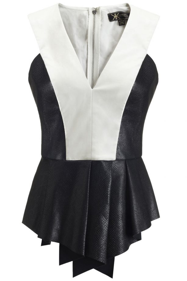 Kardashian Kollection At Lipsy Monochrome Peplum Top, £50