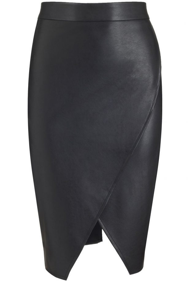 Kardashian Kollection At Lipsy PU Wrap Pencil Skirt, £40