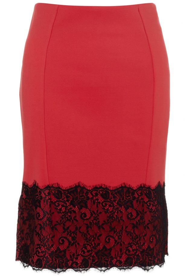 Kardashian Kollection At Lipsy Lingerie Midi Skirt, £40