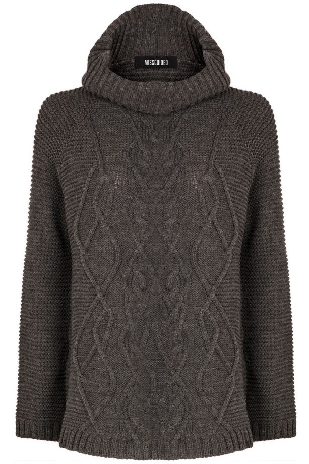 Missguided Roll Neck Cable Jumper, £24.99