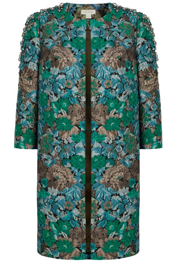 Monsoon Vespa Jacquard Coat, £199