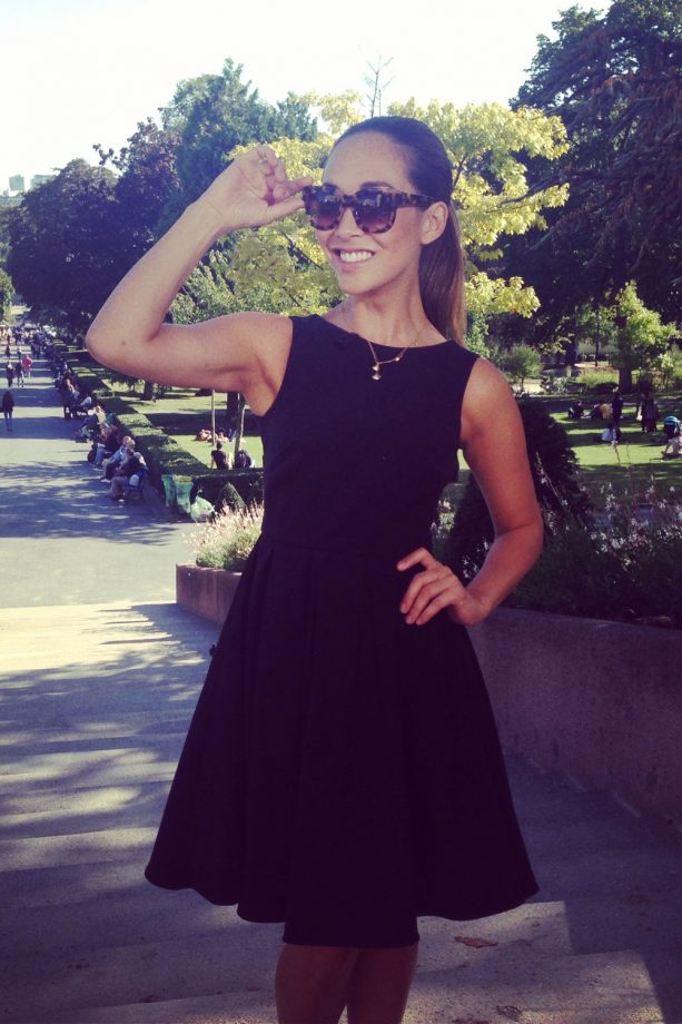Myleen Klass In Her LBD At Paris Fashion Week, 2014