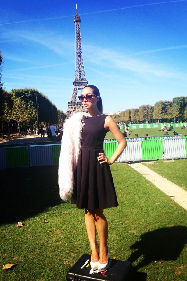 Myleene Klass At Paris Fashion Week, 2014