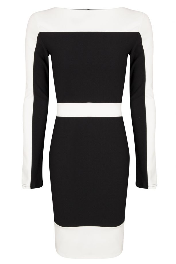 Nicole X Missguided Long Sleeved Monochrome Dress, £35
