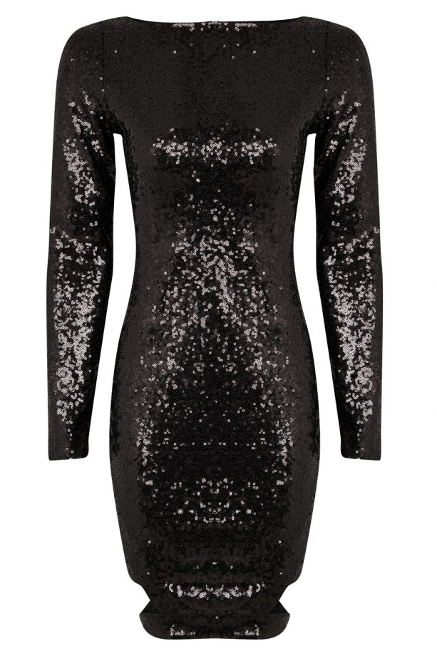 Nicole Scherzinger X Missguided SequinLomg Sleeve Dress, £40