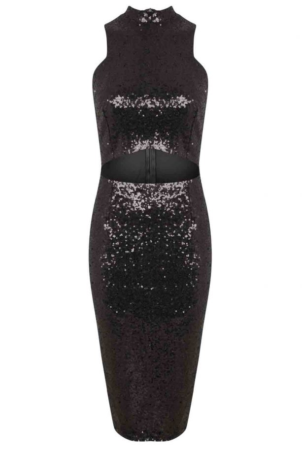 Nicole Scherzinger X Missguided Sequin Cut Out Dress, £40