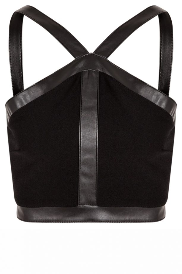 Nicole Scherzinger X Missguided Black Crop Top, £25