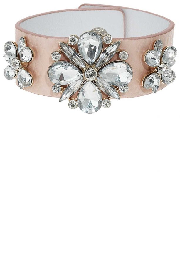 Millie Mackintosh For Dorothy Perkins Pink Leather Stone Cuff, £14.50