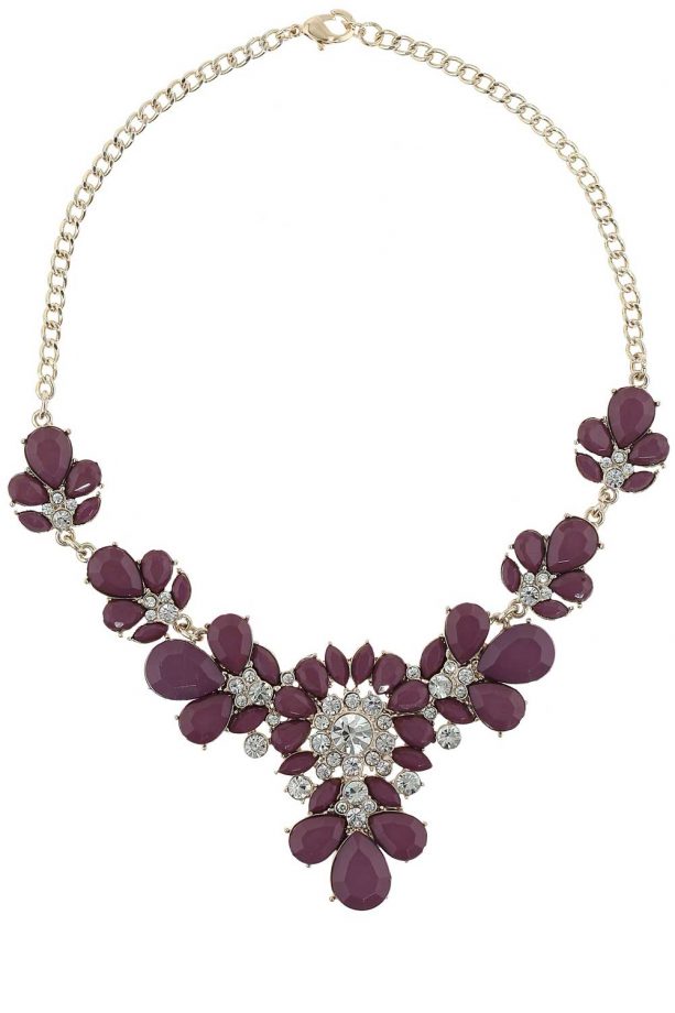 Millie Mackintosh For Dorothy Perkins Purple Flower Necklace, £20