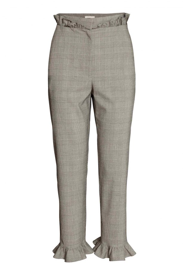 H&M Tartan Ruffle Hem Trousers, £34.99