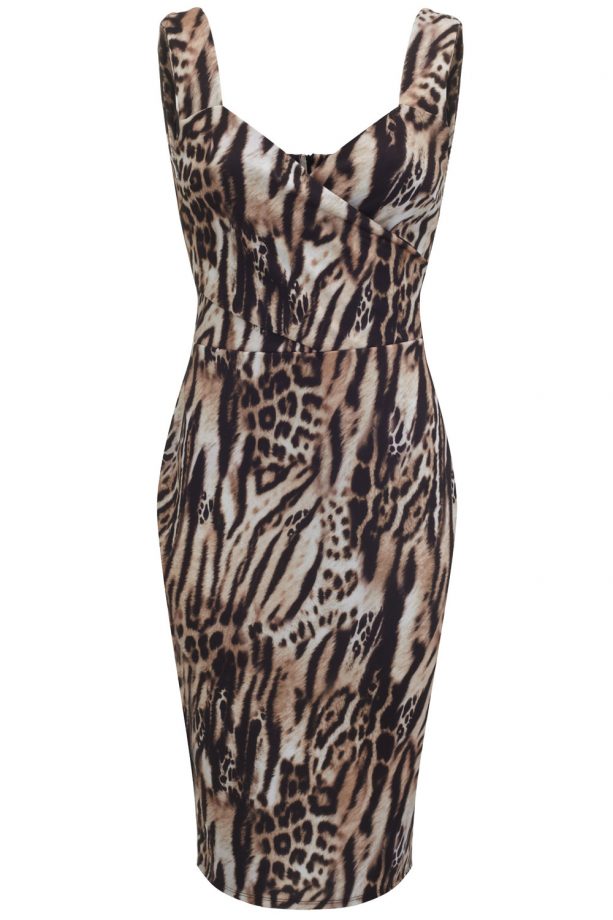 Kardashian Kollection At Lipsy Leopard Print Dress