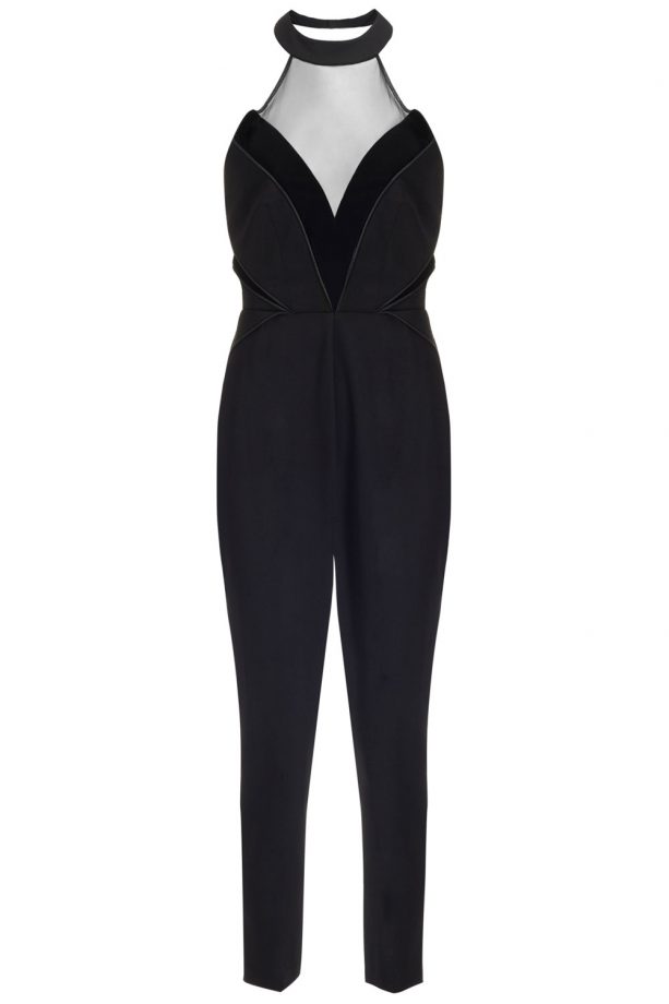 Kardashian Kollection At Lipsy Mesh Trim Halterneck Jumpsuit, £78