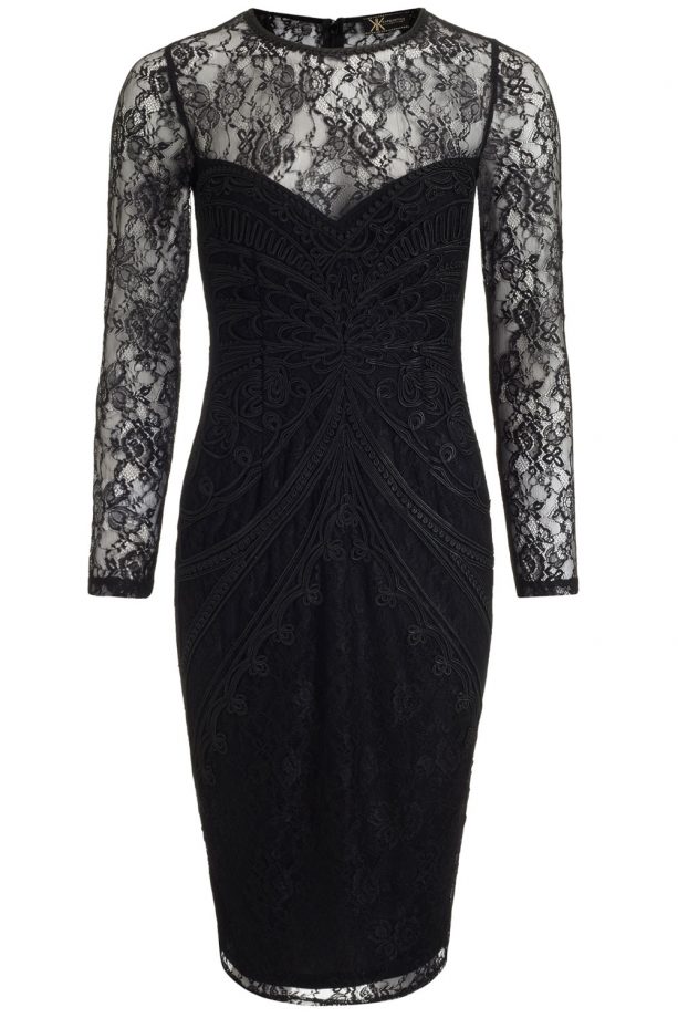 Kardashian Kollection At Lipsy Long Sleeve Lace Shift Dress, £75