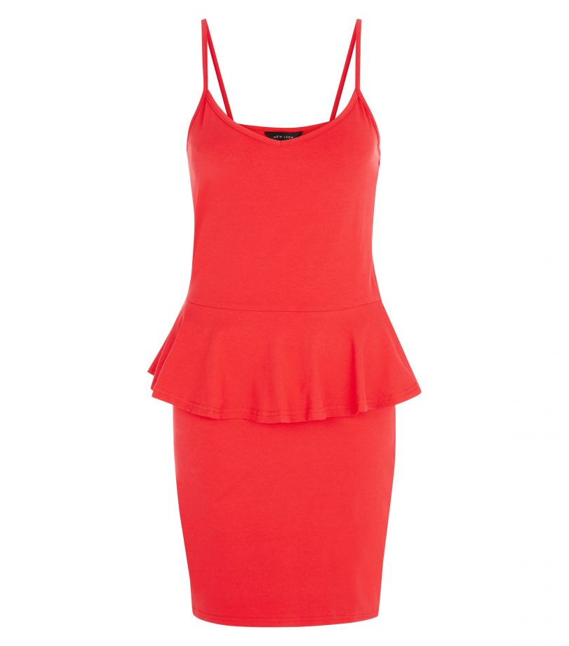 New Look Strappy Peplum Bodycon Dress, £12.99