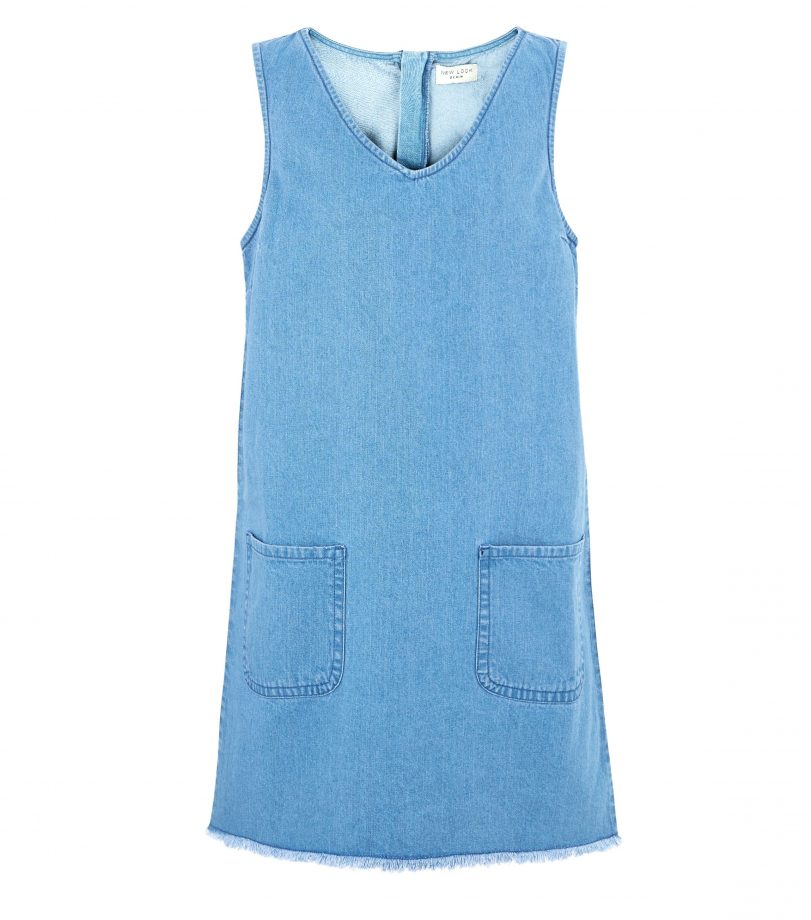 New Look Denim V Neck Patch Pocket Tunic Dress, £19.99