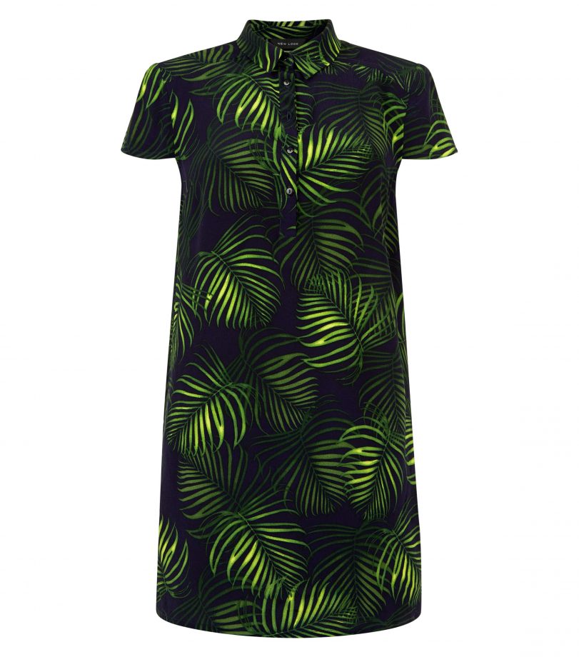 New Look Tropical Print Shirt Dress, £19.99