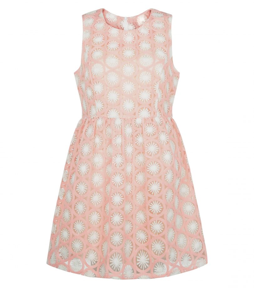 New Look Pink Daisy Crochet Skater Dress, £24.99