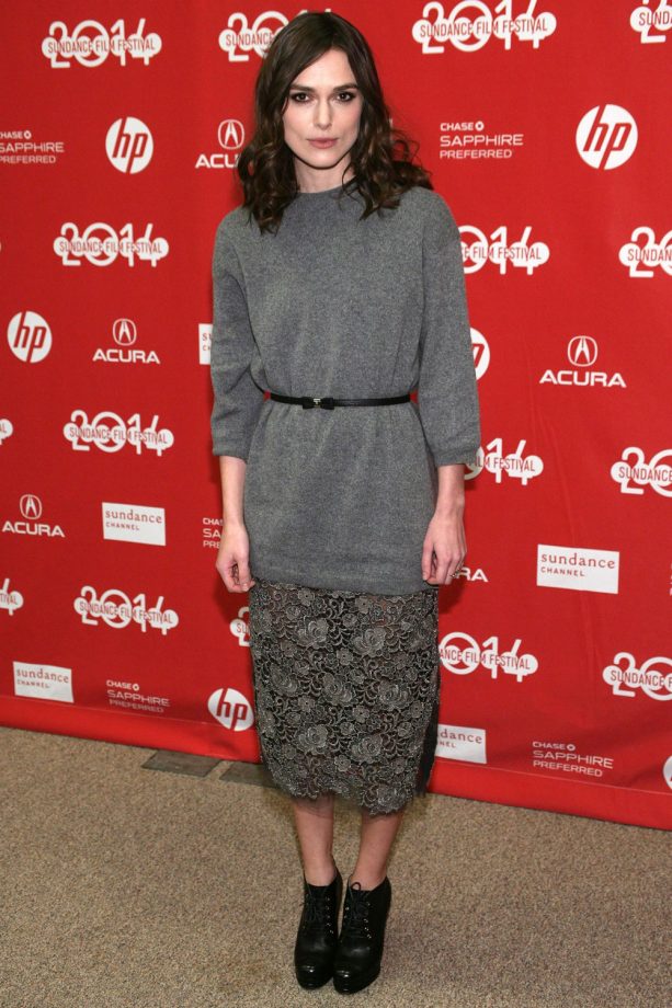 Keira Knightley Does Granny Chic At Sundance Film Festival, 2014