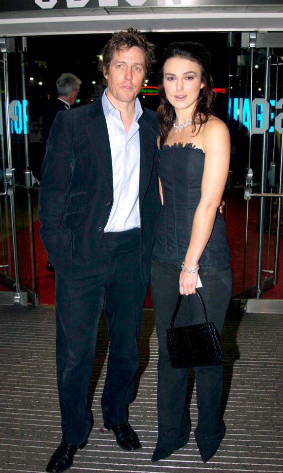 Keira Knightley And Co-Star Hugh Grant At The Love Actually Film Premiere, November 2003