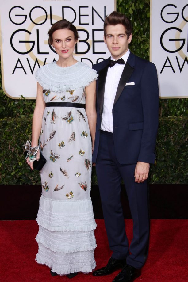 Keira Knightley And James Righton At The Golden Globes, 2015