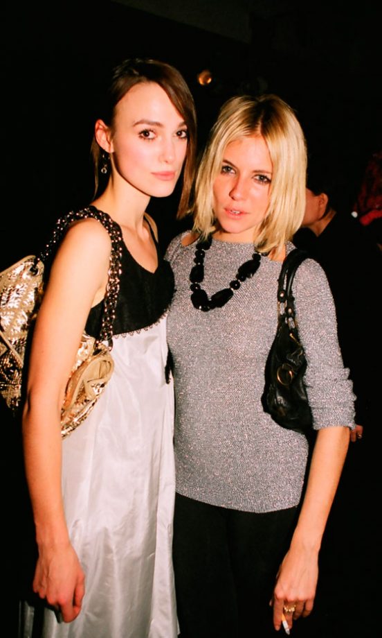 Keira Knightley Poses With Sienna Miller At A Pre-Bafta Party In London, February 2007