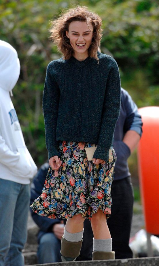 Keira Knightley Braves The Wind On The Set Of The Edge Of Love, May 2007