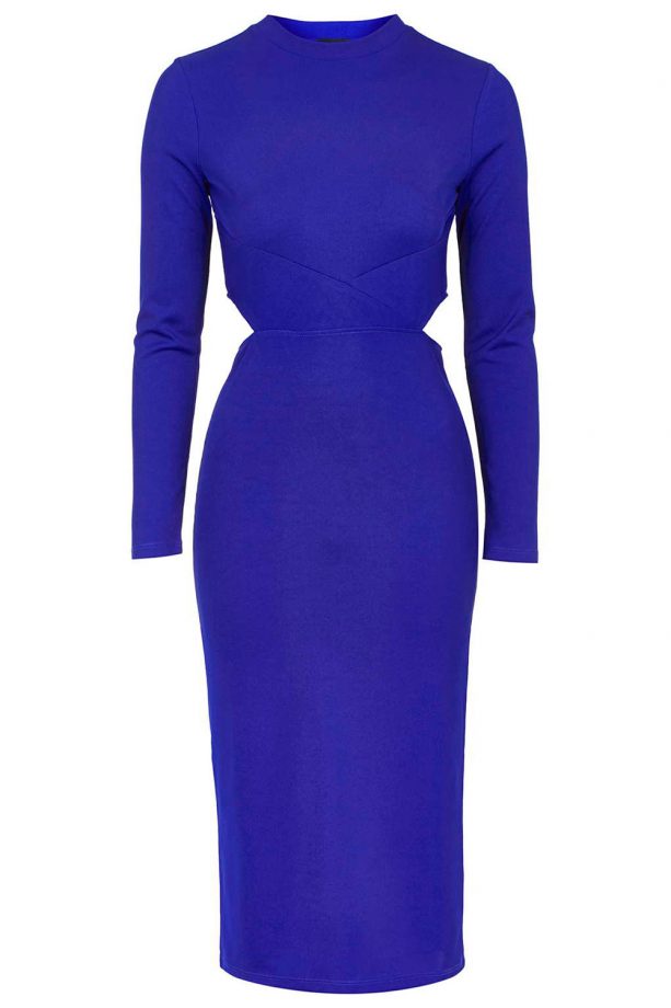 Topshop Ribbed Cut-Out Bodycon Dress, £38
