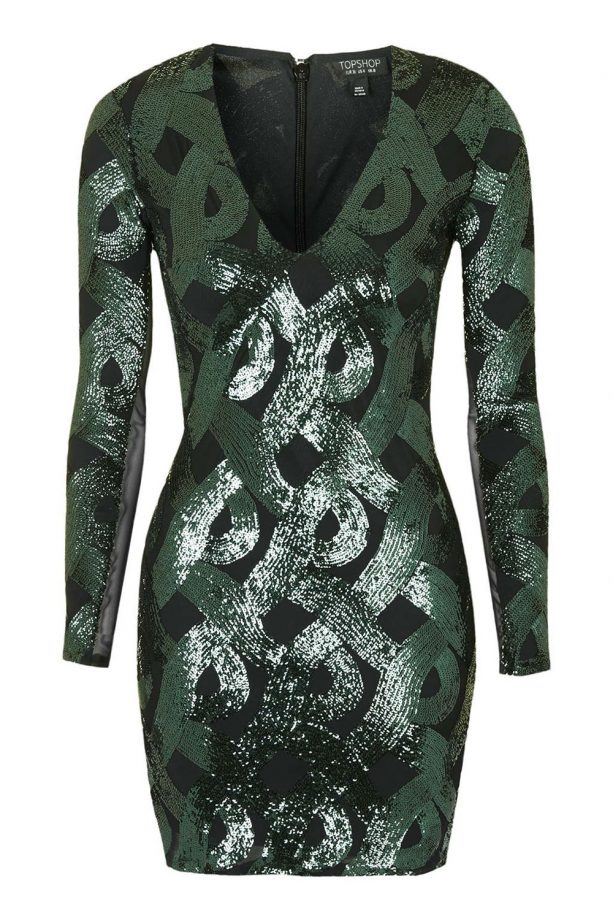 Topshop Deep V-Plunge Sequin Dress, £60