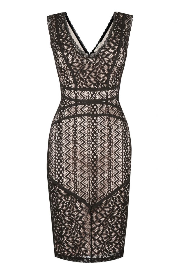 Oasis Piped Lace Dress, £50