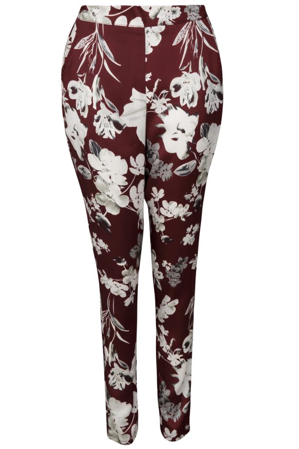 Missguided Aleisha Floral Silk Feel Tapered Trousers, £21.99