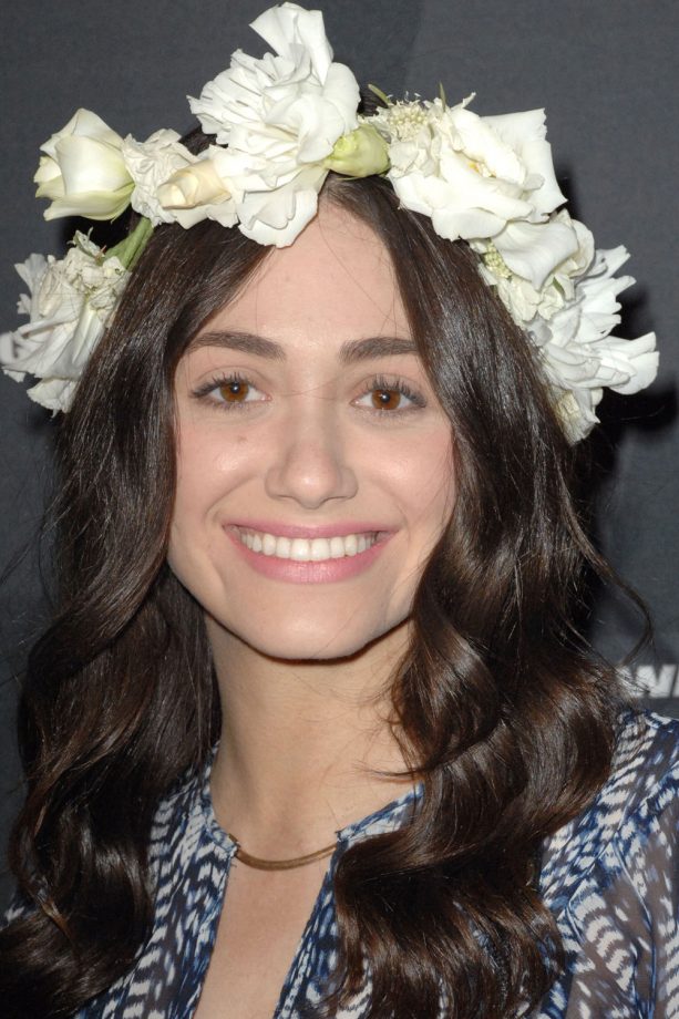 Emmy Rossum Goes All Out In A Stunning Floral Garland At Coachella Festival, 2014