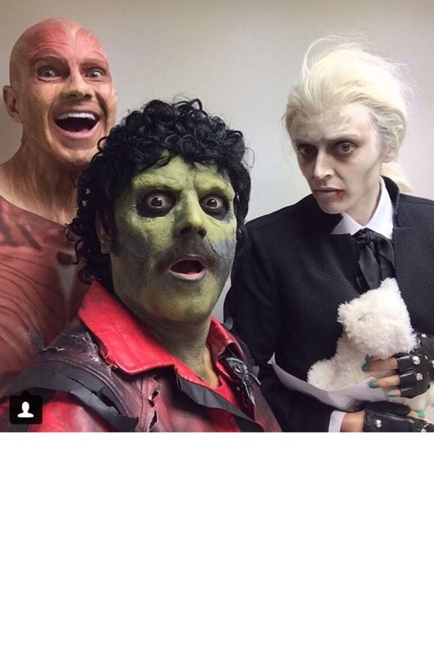 Fearne Cotton, Keith Lemon And Jimmy Carr Get Ready For The 'Celebrity Juice' Halloween Show, 2014