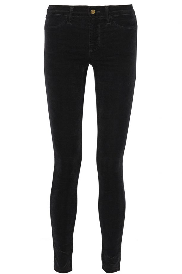 J Brand Mid Rise Velvet Skinny Jeans, £215