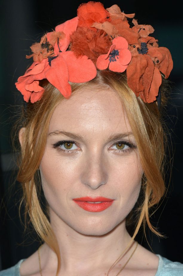 Josephine De La Baume Wows In Floral Headpiece At 'Kiss Of The Damned' Premiere, 2013
