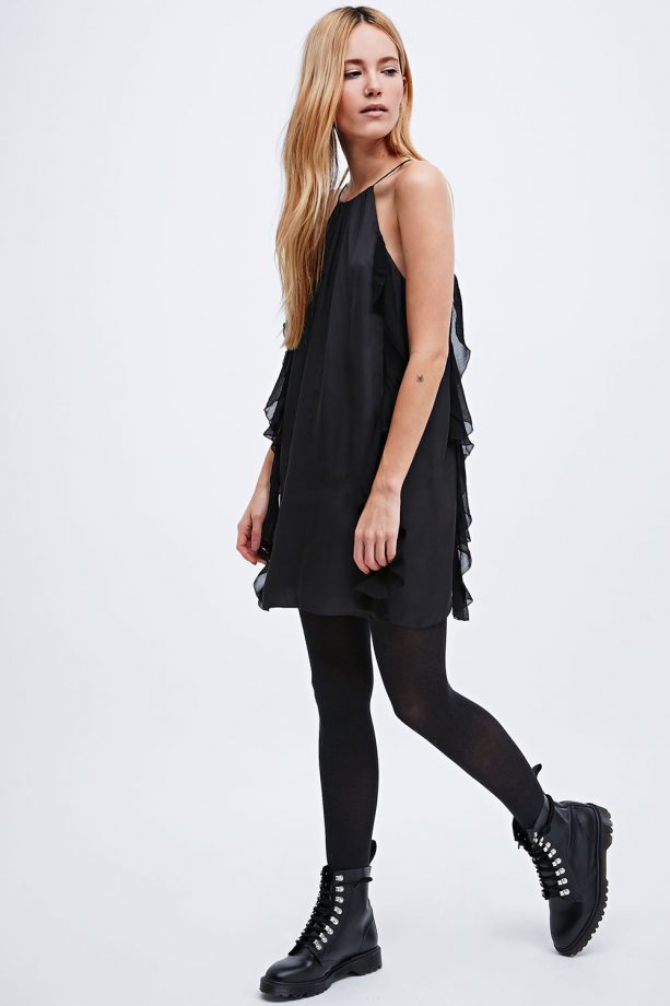 Urban Outfitters Kimchi Blue Goldie Frock Dress In Black, Was £55, Now £33