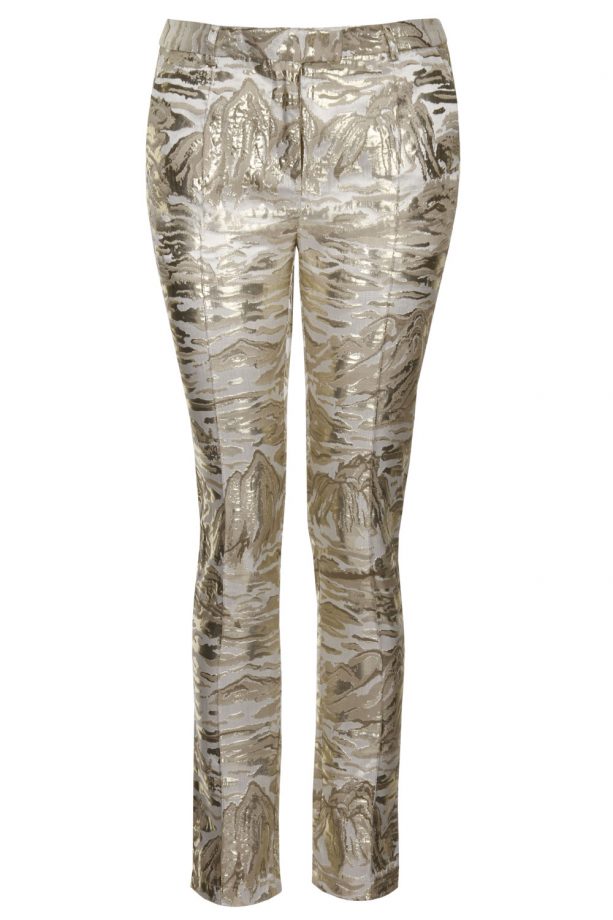 Lavish Alice Metallic Skinny Cigarette Trousers, £44