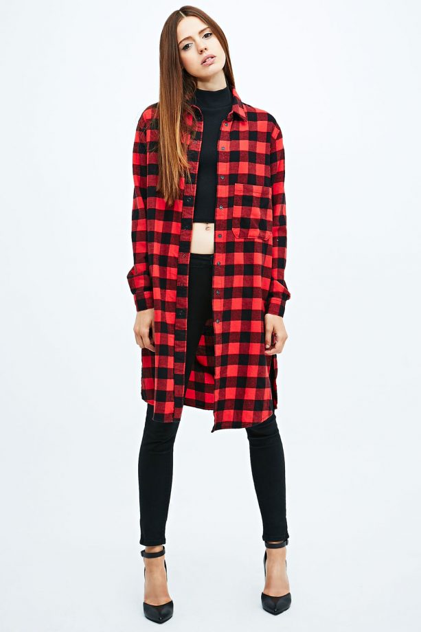 Urban Outfitters Light Before Dark Buffalo Check Shirt In Red, Was £45, Now £31.50
