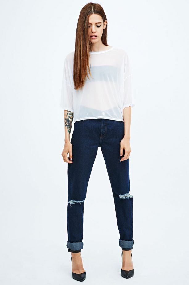 Urban Outfitters Light Before Dark Rip Knee Jeans In Indigo, Was £65, Now £45.50