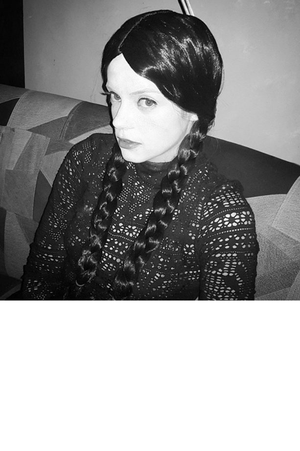 Lily Allen Channels Wednesday Addams For Halloween, 2014