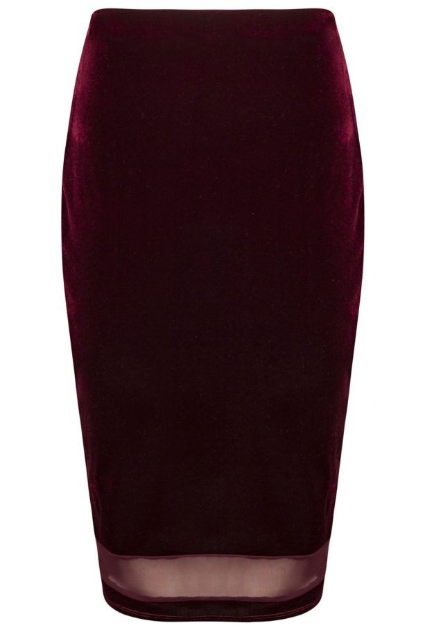 Missguided Diena Velvet Midi With Mesh Panel, £14.99