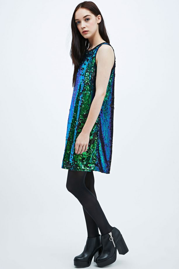 Urban Outfitters Sparkle & Fade Sequin Tank Dress In Green, Was £68, Now £40.80
