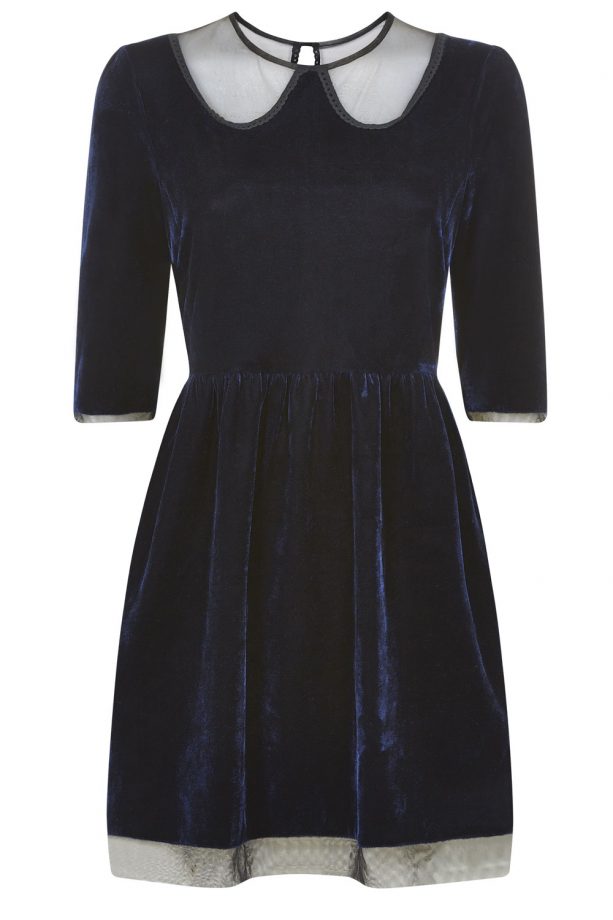 Urban Outfitters Little White Lies Velvet Wednesday Dress, £60