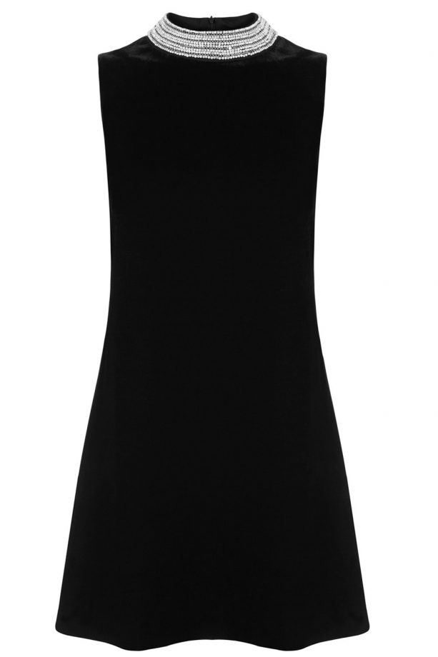 Warehouse Embellished Velvet Dress, £70