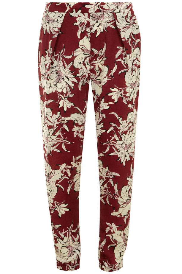 Dorothy Perkins Alice & You Burgundy Printed Trousers, £24